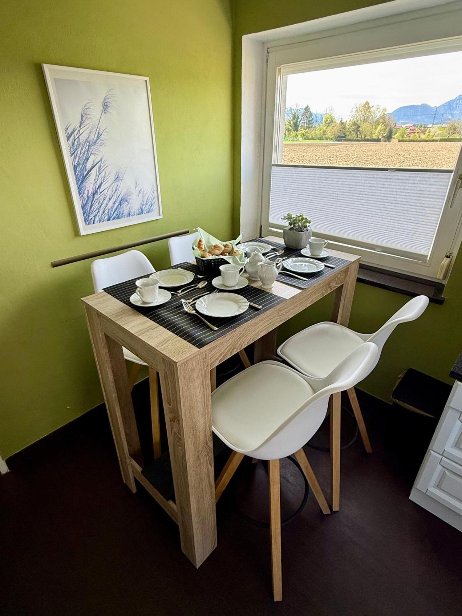Wohnung Im Gruenen Am Stadtrand, 50 M2, Eigener Garten Mit Terrasse, Eigener Eingang, Kostenloses Parken Salzburg Dış mekan fotoğraf